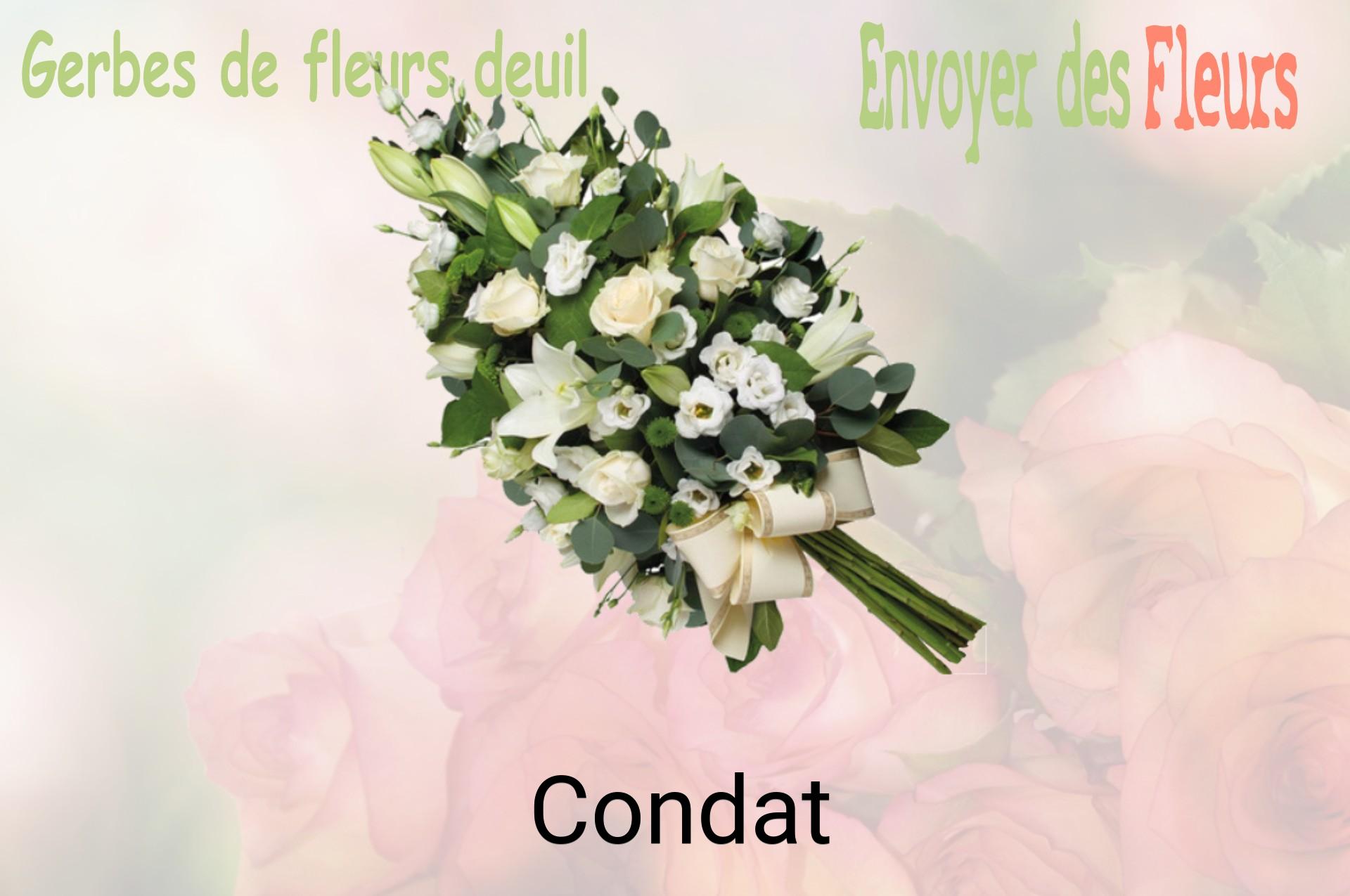 Gerbe de fleurs de deuil livrée à Condat